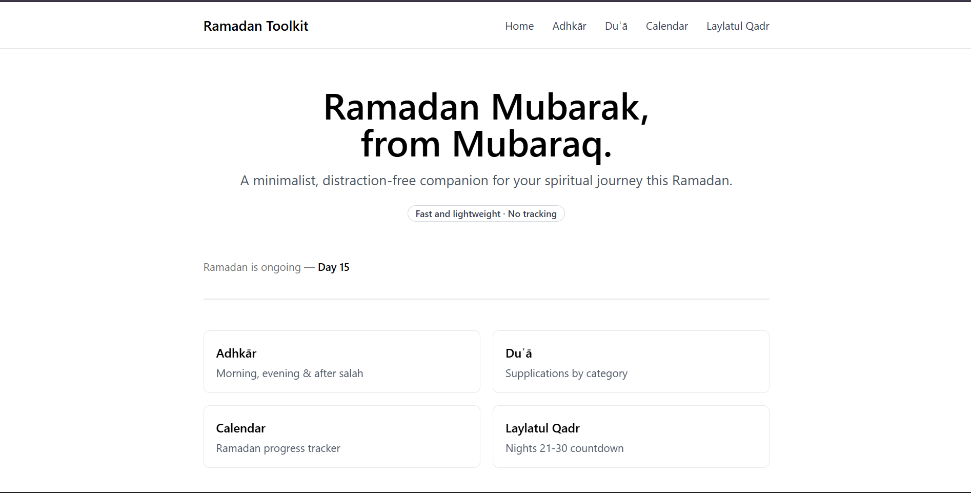Ramadan Toolkit